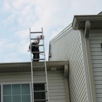 Cleaning a roof top dryer vent